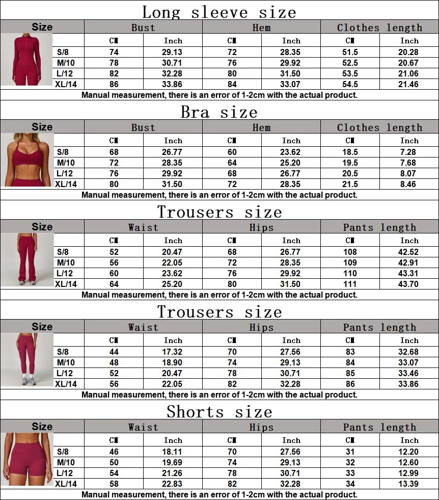 Yoga Set for Women (2–3 Pieces) – Long Sleeve Athletic Wea