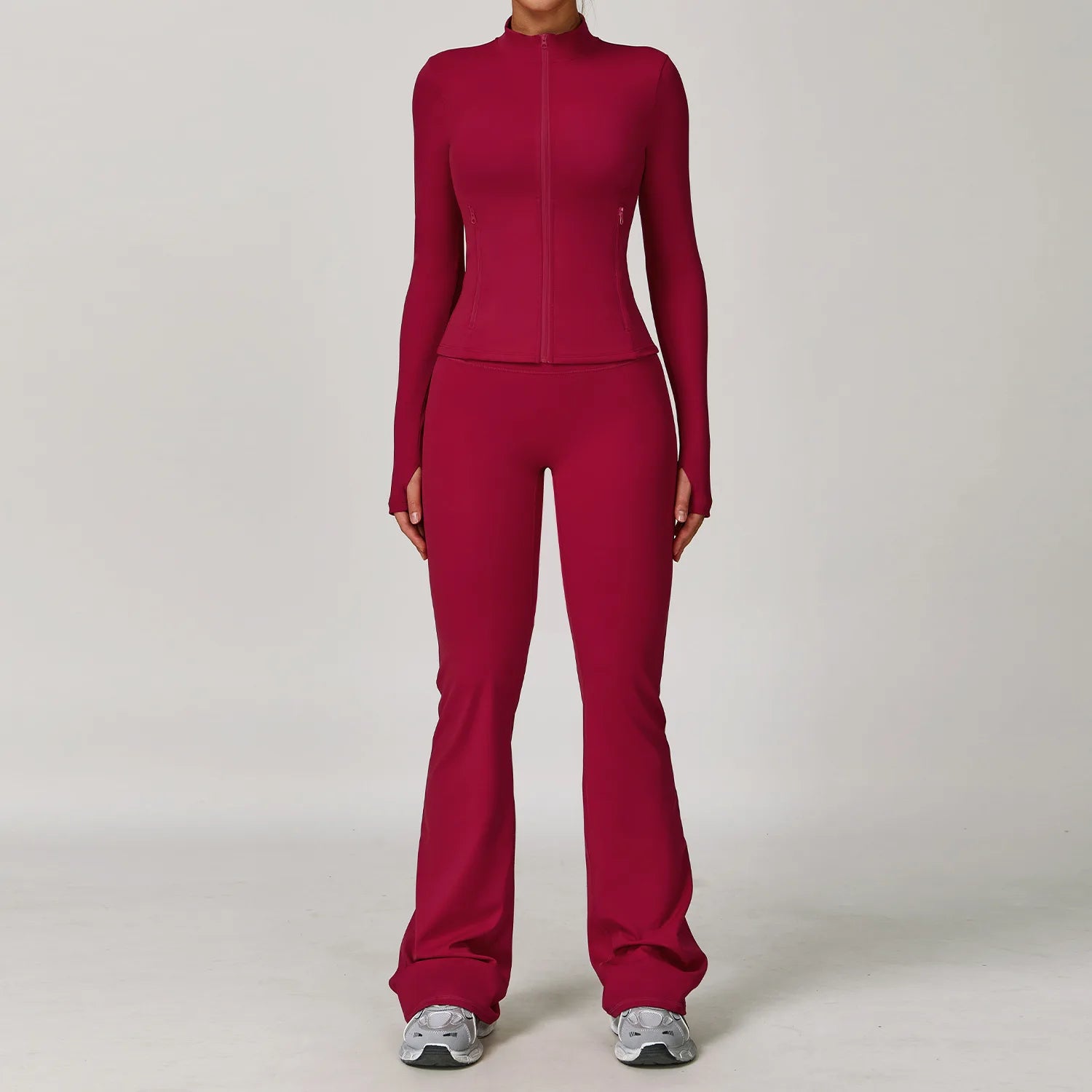 Yoga Set for Women (2–3 Pieces) – Long Sleeve Athletic Wea