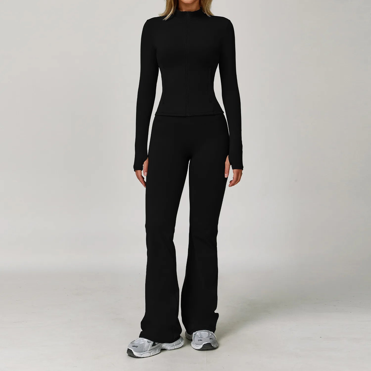 Yoga Set for Women (2–3 Pieces) – Long Sleeve Athletic Wea