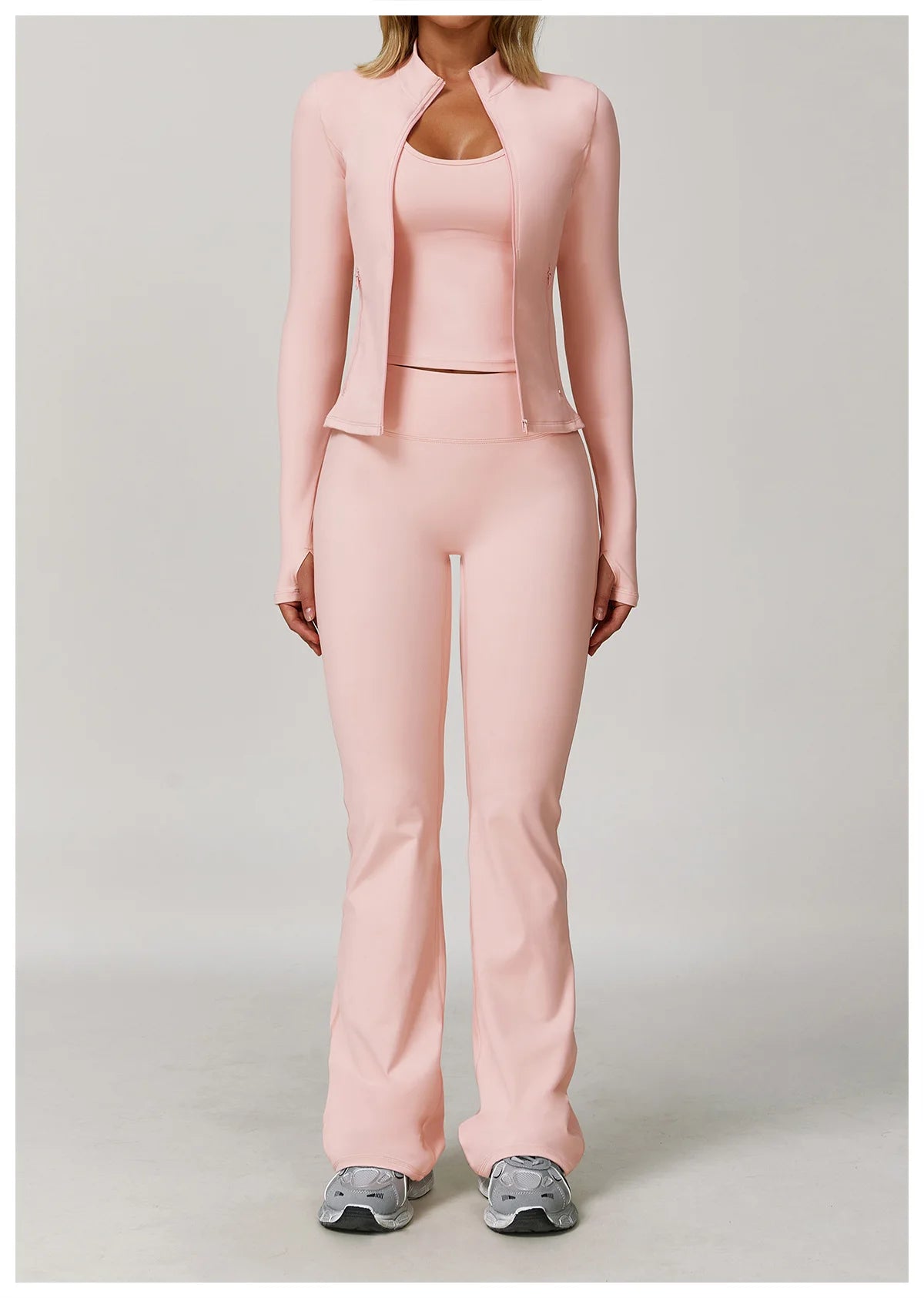 Yoga Set for Women (2–3 Pieces) – Long Sleeve Athletic Wea